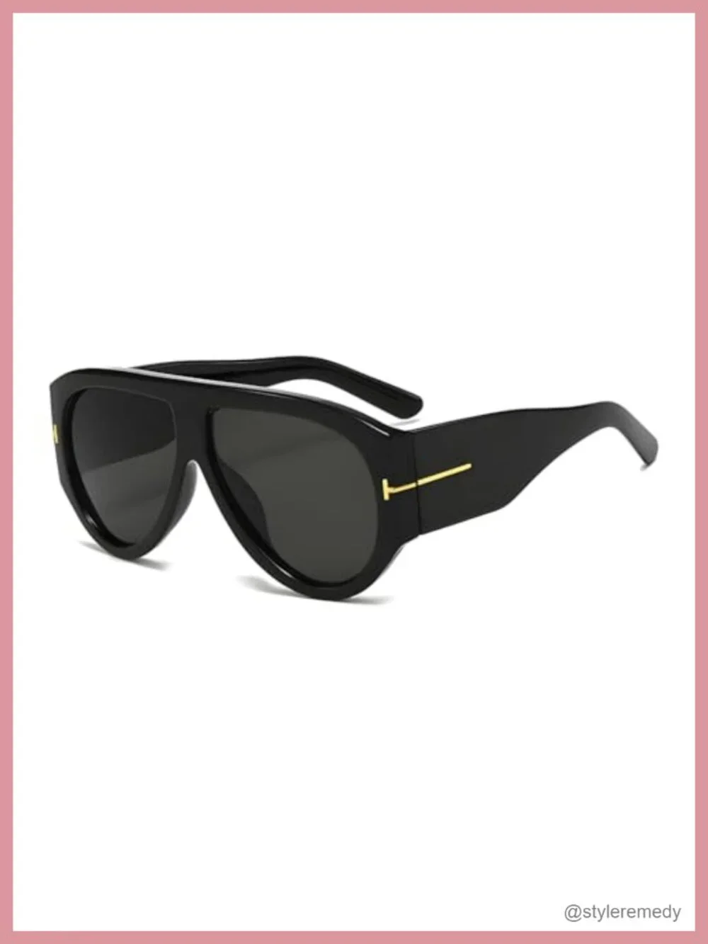Oversized Aviator Sunglasses Women Men Square Thick Frame Large UV400 Plastic